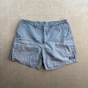 Patagonia Light Weight All Wear Shorts Mens 35 Blue Organic Cotton Hemp 57756